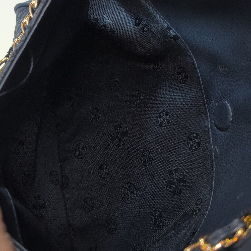 Tory Burch Bryant Tote with Matching Wallet Navy Blue - Picture 11 of 16